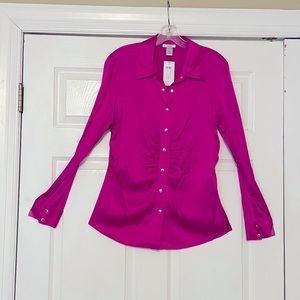 Caché Silk satin blouse NWT